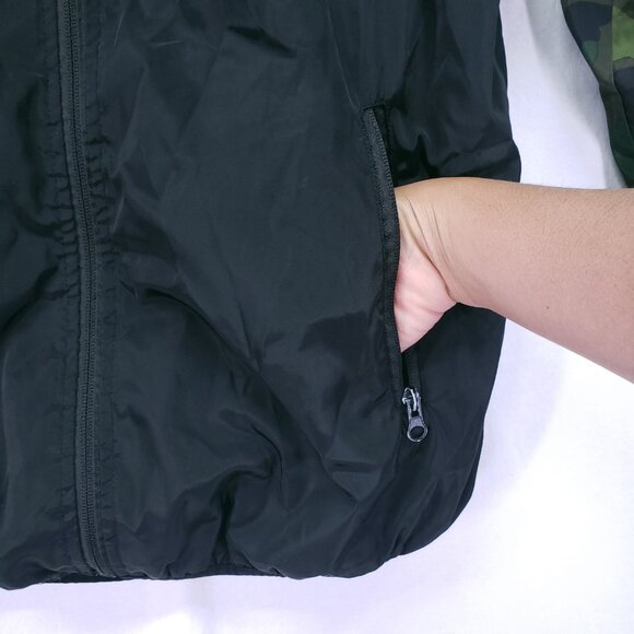 Univibe Boys Black Long Sleeve Full Zip Pockets Camouflage Green Jacket Size XL - Picture 7 of 13